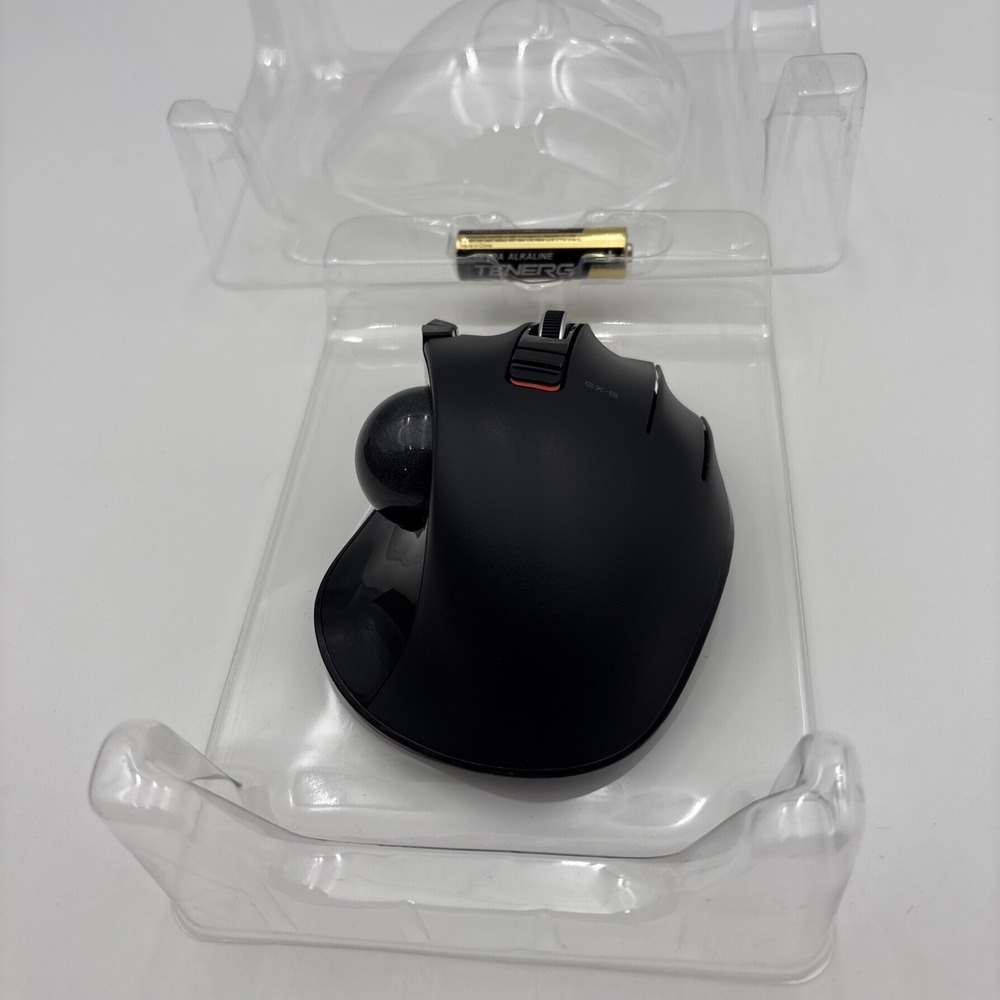 ELECOM EX-G Trackball Mouse 2.4GHz USB Wireless Ergonomic Design Thumb Control